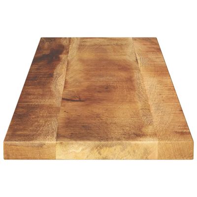 Top view of a thick wooden cutting board