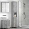 vidaXL Bathroom Cabinet Set TULUM Grey Sonoma 14.57 x 12.40 x 79.92 in