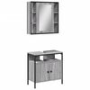 vidaXL Bathroom Furniture Set Gray Sonoma