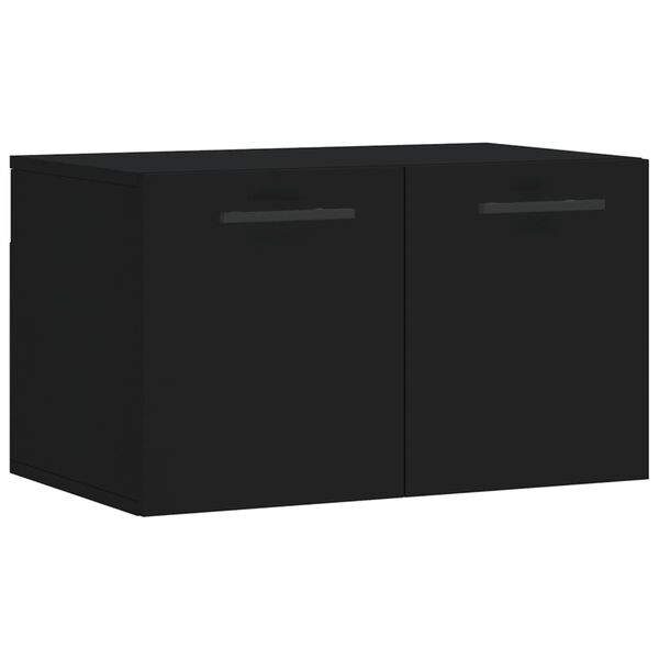 vidaXL Wall Cabinet Black Engineered wood Medium Wall Cabinet