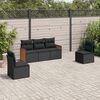 vidaXL Garden Sofa Set Black