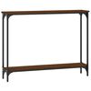 vidaXL Console Table Brown Oak Engineered wood, Metal Narrow