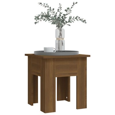 vidaXL Coffee Table Brown Oak 15.7"x15.7"x16.5" Engineered Wood