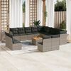 vidaXL Garden Sofa Set Grey, Dark Grey