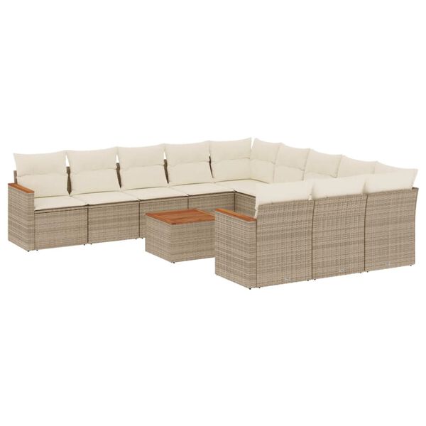 vidaXL Garden Sofa Set Beige