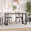 vidaXL Dining Table Leg Black Powder-Coated Steel