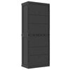 vidaXL Outdoor Storage Cabinet Grey and Black Polypropylene Medium