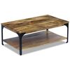 vidaXL Coffee Table Natural Mango Mango Wood, Steel