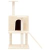 vidaXL Cat Tree Cream Engineered wood, plush, sisal 42.9 in Durable