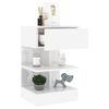 vidaXL Bedside Cabinet High gloss white Engineered wood
