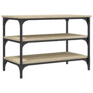 vidaXL Shoe Bench Sonoma Oak Engineered Wood, Metal Medium