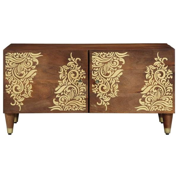 vidaXL Coffee Table Honey Brown 31.50 x 19.69 x 15.75 in