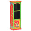vidaXL Hand Painted Highboard 15.7"x11.8"x47.2" Solid Mango Wood