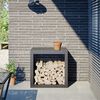 vidaXL Firewood Rack Anthracite 23.6x15.7x23.6" Steel