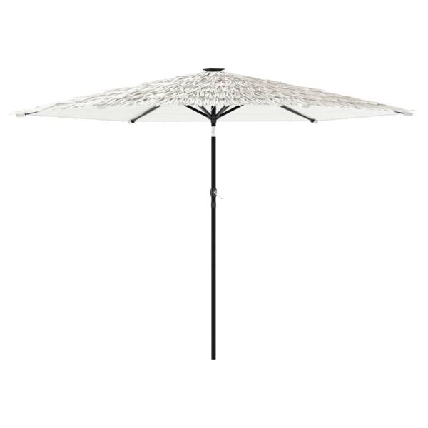vidaXL Garden Parasol White Powder-coated steel and polyester Large