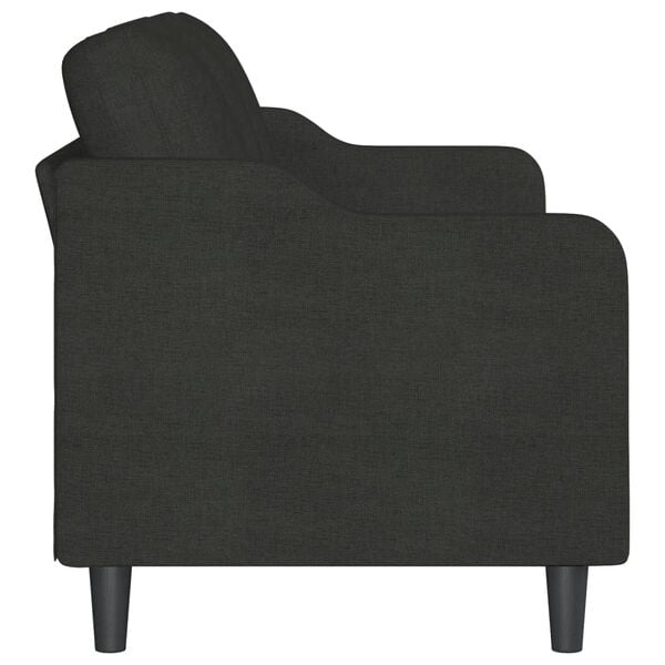 vidaXL 3-seater Sofa Black Fabric, Metal, Textilene 3-seater Durable