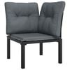 vidaXL Garden Lounge Set Black and Grey