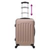 vidaXL Suitcase 3 pcs Rose Gold 19.69 x 12.20 x 30.71 in ABS Plastic