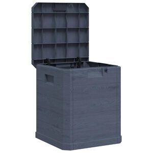 vidaXL Storage Box Anthracite Plastic (with wood effect) Compact
