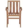 vidaXL Garden Chair Set of 2 Anthracite Teak wood Standard Stackable