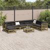 vidaXL Garden Sofa Set Anthracite Vacuum pressure impregnated pinewood