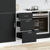 vidaXL Bottom Cabinet Black Engineered wood Medium Kitchen Cabinet