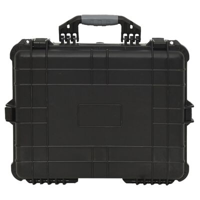 vidaXL Portable Flight Case Black 21.7"x16.9"x8.3" PP