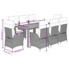 vidaXL Garden Dining Set Grey