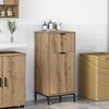 vidaXL Bathroom Cabinet with Door Artisan Oak 15.55 x 14.17 x 34.65 in