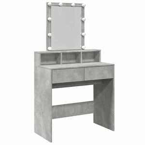 vidaXL Dressing Table Concrete Grey Engineered wood Medium
