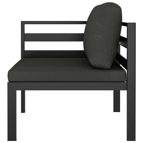 vidaXL Garden Lounge Set Anthracite Aluminum Large Modular