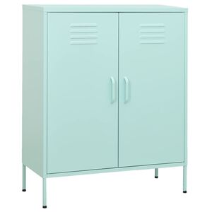 vidaXL Storage Cabinet Mint Steel Medium Storage Cabinet Rectangular