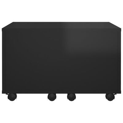 vidaXL Coffee Table High Gloss Black 23.6"x23.6"x15" Engineered Wood