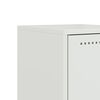 vidaXL Bedside Cabinet Set of 2 White Steel Standard Bedside Cabinet