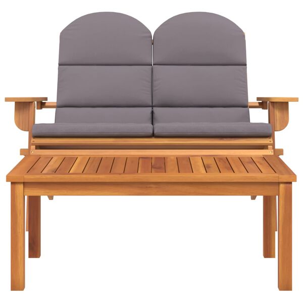 vidaXL Garden Lounge Set Set of 2 Natural Wood Solid Acacia Wood Medium