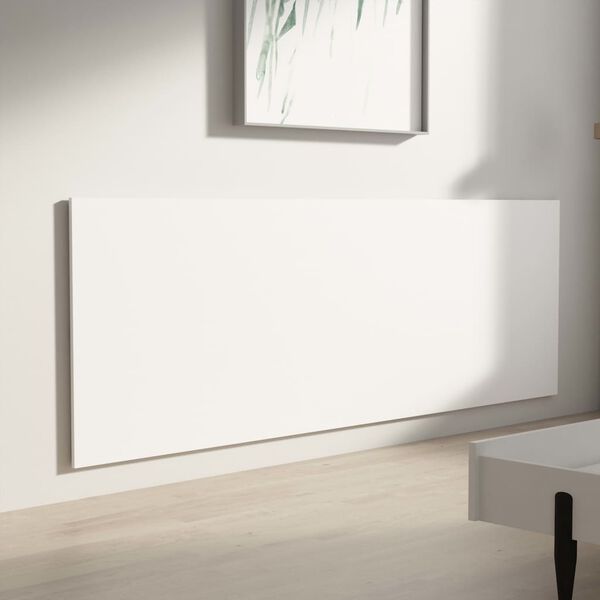 vidaXL Wall Headboard White Engineered wood 94.5 x 0.6 x 31.5 in