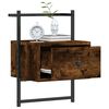 vidaXL Bedside Cabinet Set of 2 Smoked Oak Engineered wood
