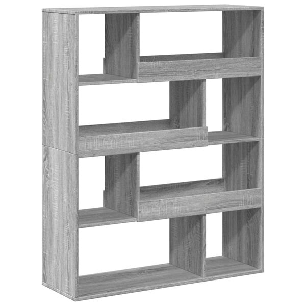 vidaXL Bookcase Grey Sonoma Engineered Wood Medium Bookcase