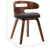 vidaXL Dining Chair Set of 4 Dark Grey and Dark Brown
