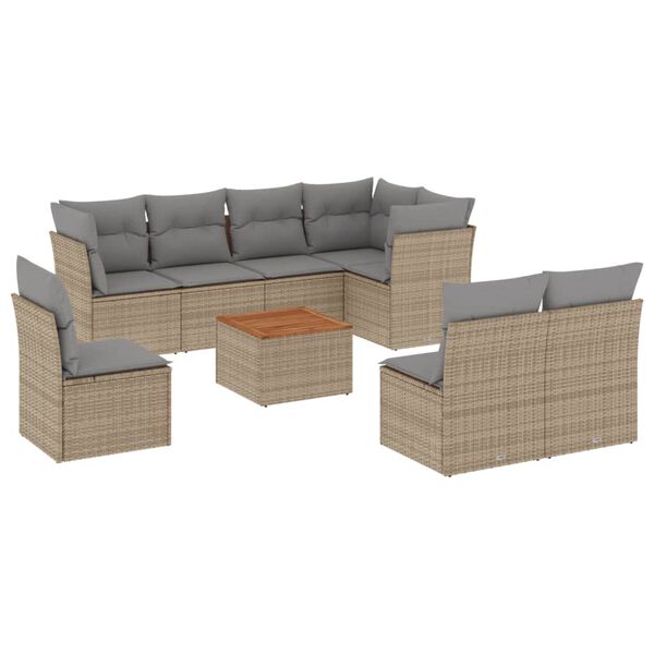 vidaXL Garden Sofa Set Mix Beige