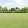 vidaXL Fence with Post Silver 3.28 x 32.81 ft Steel