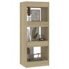 vidaXL Book Cabinet Sonoma Oak Engineered Wood Medium Book Cabinet