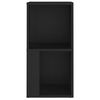vidaXL Corner Cabinet Black Engineered Wood Compact Corner Cabinet