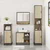 vidaXL Bathroom Furniture Set Sonoma Oak Engineered Wood, Metal, Glass