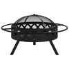 vidaXL Fire Pit with Poker 27.6 " XXL Steel