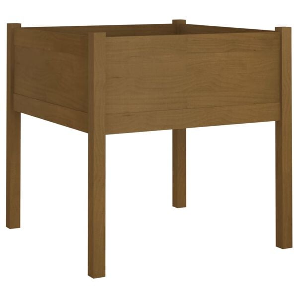 vidaXL Garden Planter Set of 2 Honey Brown Solid Pinewood Large