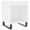 vidaXL Bedside Cabinet White Engineered wood, Metal 15.7x13.8x19.7 in
