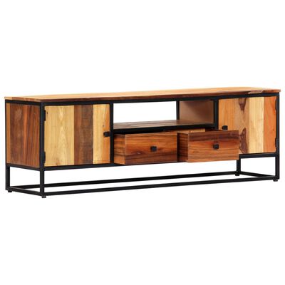 vidaXL TV Stand 47.2"x11.8"x15.7" Solid Wood Reclaimed and Steel