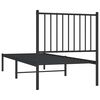 vidaXL Bed Frame Black Powder-Coated Steel Small Single Bed Frame