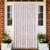 vidaXL Fly Curtain Silver Grey and Pink 39.4x86.6" Chenille
